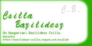 csilla bazilidesz business card